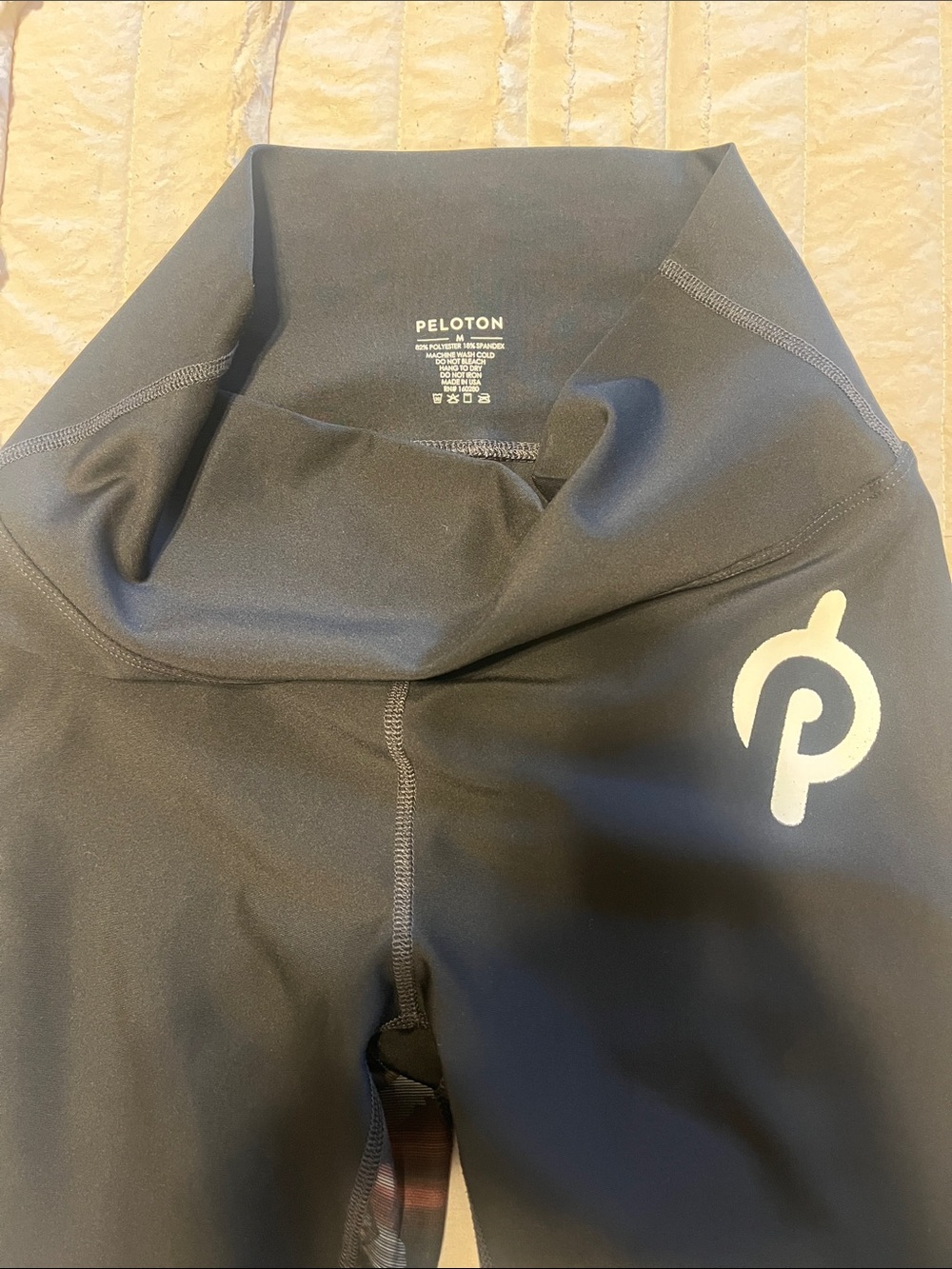 Peloton Black Leggings with White Logo